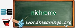WordMeaning blackboard for nichrome